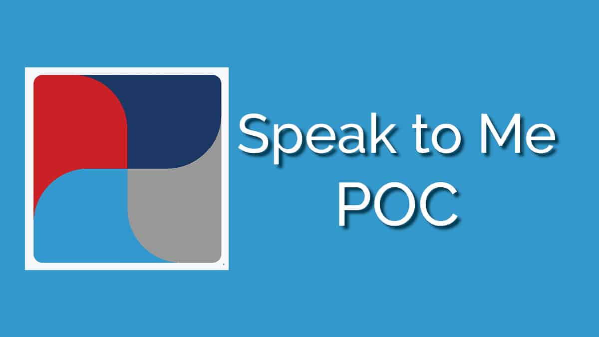 SpeakToMePOC