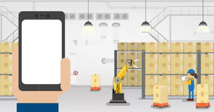 Warehouse Automation Illustration